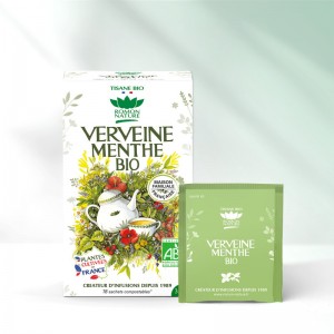 TISANE VERVEINE MENTHE 18 SACHETS FRANCE ROMON NATURE BIO
