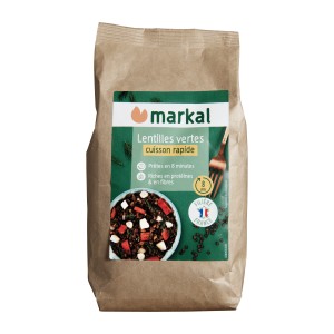 LENTILLES VERTES CUISSON RAPIDE 400G MARKAL BIO
