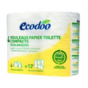 PAPIER TOILETTE COMPACT 4 ROULEAUX/RECYCLE*