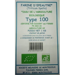 FARINE EPEAUTRE T100/1KG MOULIN BIO