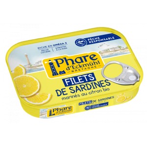 FILETS SARDINES* MARINADE CITRON BIO SANS HUILE 90G