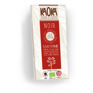 CHOCOLAT NOIR 75% 100G SAO TOME EQUITABLE KAOKA BIO