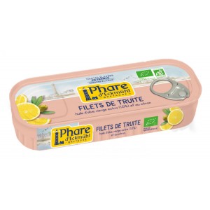 FILETS TRUITE BIO HUILE OLIVE ET CITRON 130G BIO