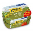 SARDINES* HUILE OLIVE EXTRA BIO LOT 2X 135G