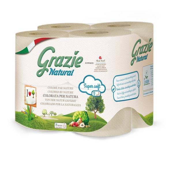 Acheter Papier toilette 4 rouleaux maxi 3 plis 4 unités Grazie Natural