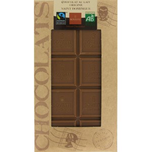 CHOCOLAT LAIT NATURE 100G BIO