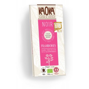 CHOCOLAT KAOKA NOIR FRAMBOISES 100G BIO