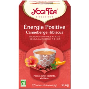 YOGI TEA ENERGIE POSITIVE CANNEBERGE HIBISCUS BIO