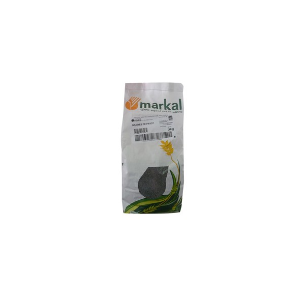 Graines de pavot BIO, 3kg, vrac BIO, Markal