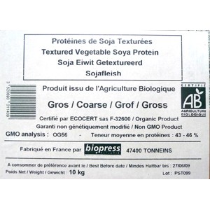 PROTEINE SOJA TEXTURE GROS 10KG FRANCE BIO