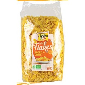 A.CORN FLAKES AU SUCRE DE CANNE 500G GRILLON AB BIO