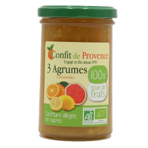 CONFITURE SS 3 AGRUMES 290G CONFIT PROVENCE BIO