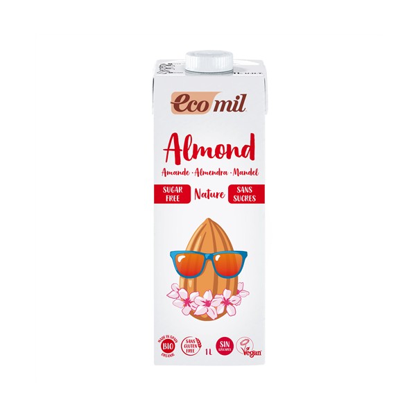 LAIT D'AMANDE NATURE SANS SUCRE 1L, ECOMIL