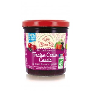CONFITURE FRAISE CERISE CASSIS 320G BIO