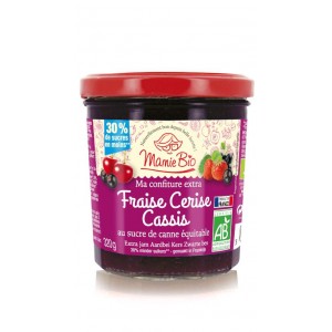 CONFITURE FRAISE CERISE CASSIS 320G BIO