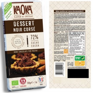 TABLETTE DESSERT NOIR CORSE 72% 200G BIO