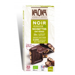 CHOCOLAT NOIR 66% NOISETTES 180G BIO