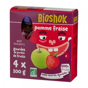 GOURDE POMME FRAISE 4X100G BIO