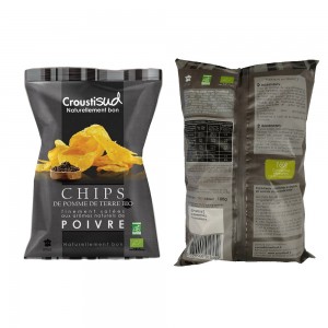 CHIPS POMME DE TERRE POIVRE 100G BIO