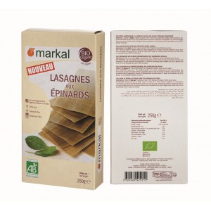 LASAGNES AUX EPINARDS 250G BIO