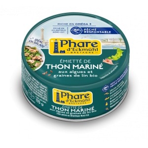 EMIETTE DE THON* MARINE ALGUES ET GRAINES DE LIN BIO 115G