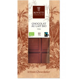 CHOCOLAT LAIT PEROU 50%  EQUITABLE 100G BIO