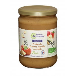 PUREE POMME DE FRANCE ET VANILLE CANNELLE 560G BIO