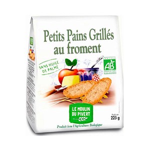 PETIT PAIN GRILLE FROMENT 225G SANS H.PALME BIO