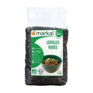 LENTILLE VERTE 1KG MARKAL BIO