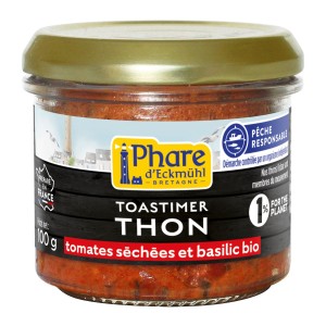 TOASTIMER THON* TOMATES SECHEES ET BASILIC BIO 100G