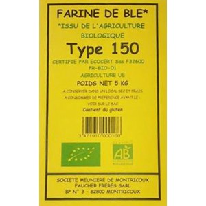 FARINE BLE T150 5KG MOULIN BIO