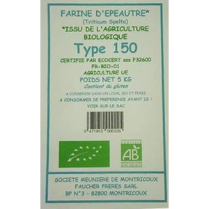 FARINE EPEAUTRE T150 5KG MOULIN BIO