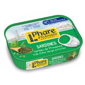 SARDINES* HERBES DE PROV. HUILE OLIVE BIO 135G