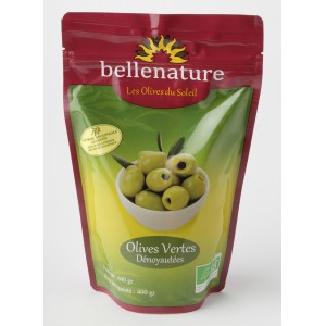 OLIVES SACHET VERTES DENOYAUTES 400G BIO