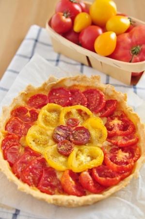 Tarte aux tomates et au Comté