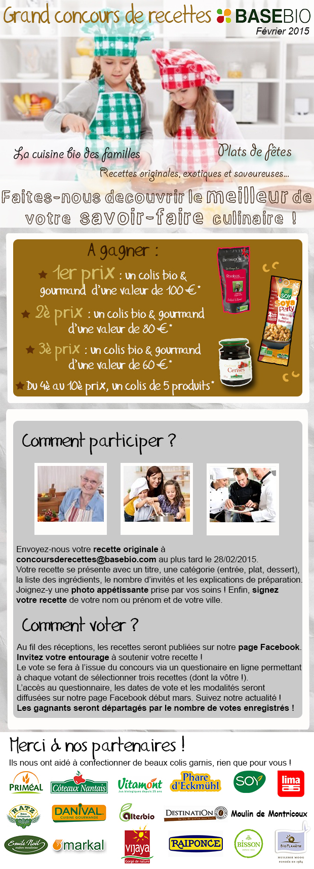 Concours Recettes Basebio février 2015